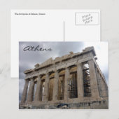 acropolis grijs briefkaart (Voorkant / Achterkant)