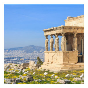 Acropolis hill, Athene, Griekenland Foto Afdruk