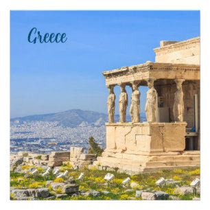 Acropolis hill, Athene, Griekenland Foto Print Foto Afdruk