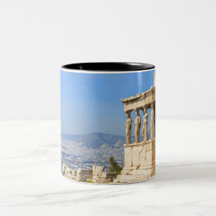 Acropolis hill, Athene, Griekenland Tweekleurige Koffiemok