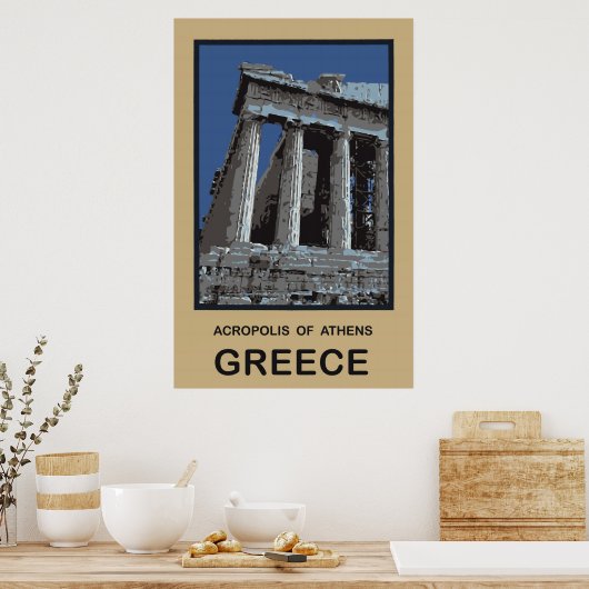 Acropolis of Athens Griekenland Poster (Keuken)
