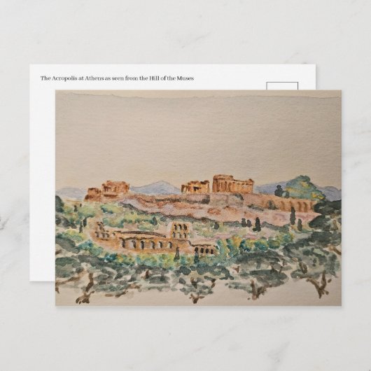Acropolis of Athens Postcard Briefkaart (Voorkant / Achterkant)