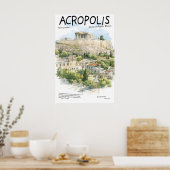 Acropolis Poster Athene Griekenland Landmark Oud (Keuken)