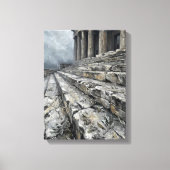 Acropolis Propylaea Treden Olie Canvas Afdruk (Voorkant)