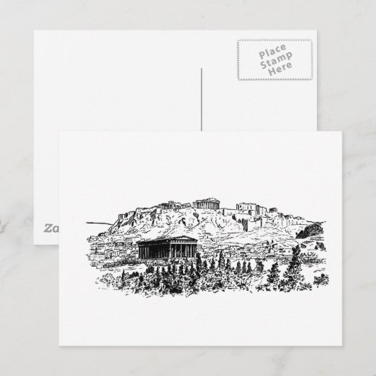 Acropolis van Athene Briefkaart (Voorkant / Achterkant)