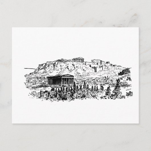 Acropolis van Athene Briefkaart (Voorkant)