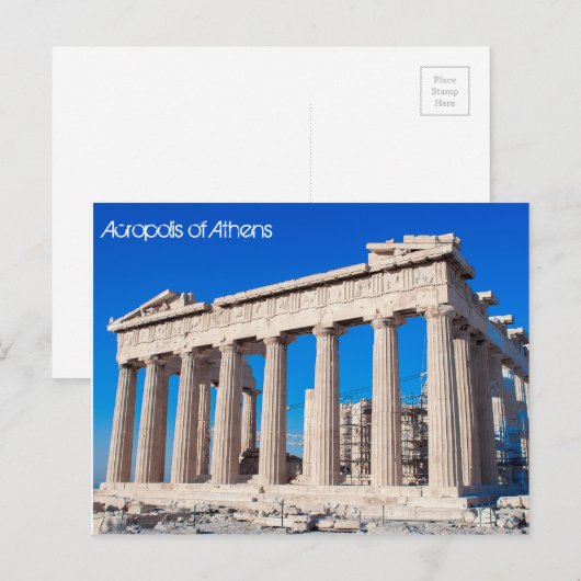 Acropolis van Athene Briefkaart (Voorkant / Achterkant)