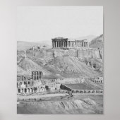Acropolis van Athene Griekenland 1865 Poster (Voorkant)