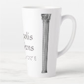 Acropolis van Athene Latitude-lengte Latte Mok (Rechts)