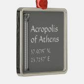 Acropolis van Athene Latitude-lengte Metalen Ornament (Rechts)