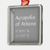 Acropolis van Athene Latitude-lengte Metalen Ornament (Links)