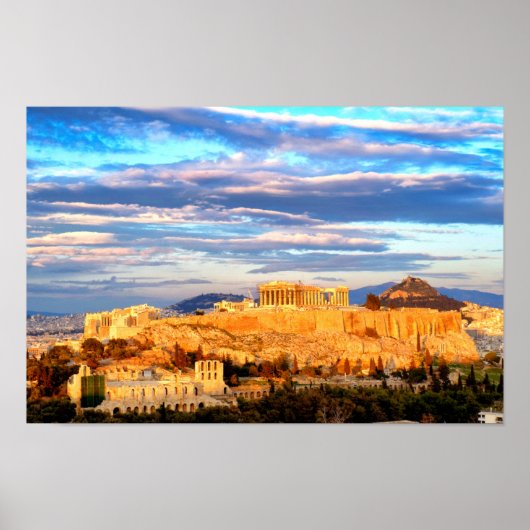 Acropolis van Athene Poster (Voorkant)