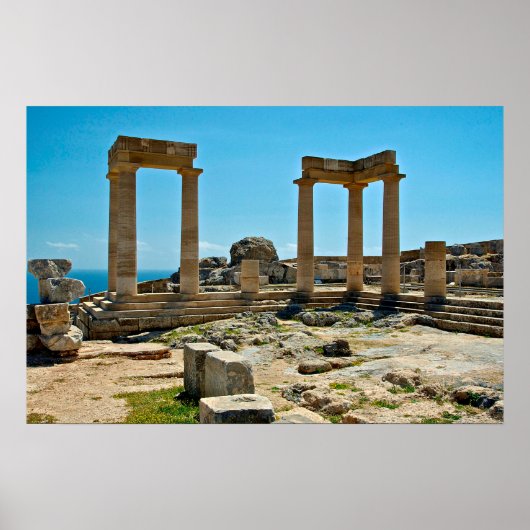 Acropolis van Lindos Poster (Voorkant)