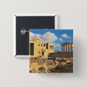 Acropolis Vierkante Button 5,1 Cm (Voorkant /achterkant)