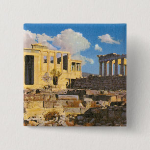 Acropolis Vierkante Button 5,1 Cm