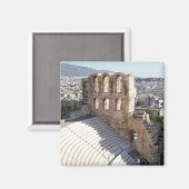 Acropolis vierkante magneet (Voorkant / Achterkant)