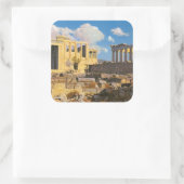 Acropolis Vierkante Sticker (Tas)