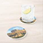 Acropolis Zandsteen Onderzetter<br><div class="desc">Ronde zandsteen onderzetter met een afbeelding van het glorieuze Parthenon op de Acropolis en de bogen van het Herodes Atticus-amfitheater hieronder in Athene, Griekenland. Zie bijbehorend vierkant marmer onderzetter en vierkant plastic onderzetter. Zie het volledige collectie van het Onderzetter van Griekenland in de sectie van het Huis van het THUIS....</div>