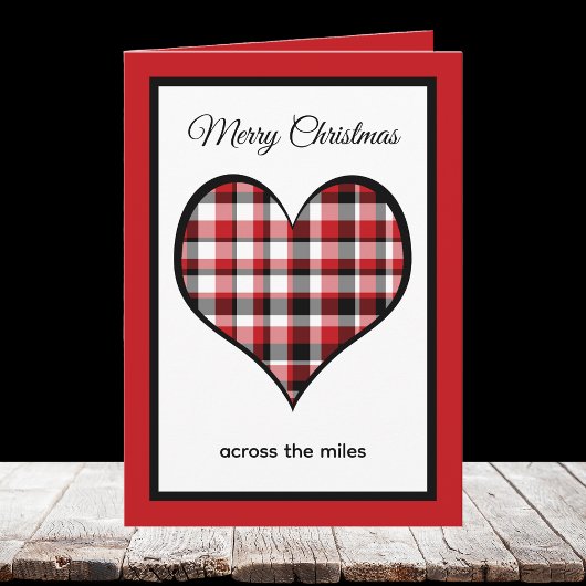 Across the Miles Christmas Heart Card Kaart