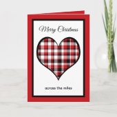Across the Miles Christmas Heart Card Kaart (Voorkant)