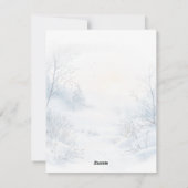 Across the Miles Santa Reindeers Sleigh Christmas Feestdagenkaart (Achterkant)