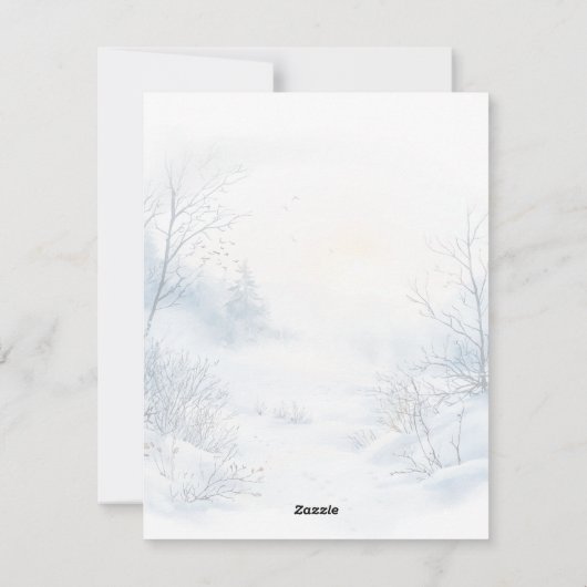 Across the Miles Santa Reindeers Sleigh Christmas Feestdagenkaart (Achterkant)