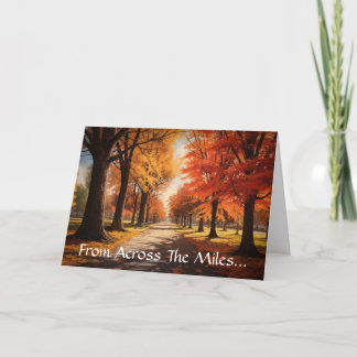 Across The Miles Thanksgiving Greeting Card Kaart