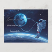 Across the Universe — Hug from Afar Greeting Card Uitnodiging Briefkaart (Achterkant)