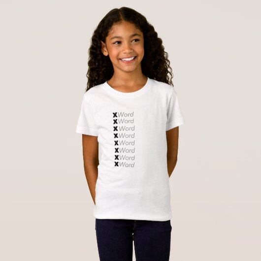 Acrostische naamgeving Sjabloon "Aanpassen" T-shirt (Voorkant volledig)