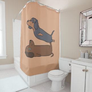 Acroyoga Dachshund | Dachshund Lover Gift Douchegordijn