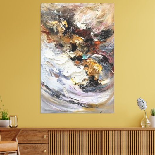 Acryl abstract schilderen canvas afdruk (Insitu (Woonkamer))