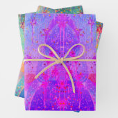 acryl abstracte kunst in levendige kleuren inpakpapier vel (In situ)