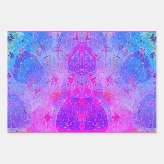 acryl abstracte kunst in levendige kleuren inpakpapier vel (Voorkant)