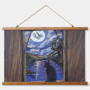 Acryl Award - Maanschuif - handgemaakt kunstwerk Hangend Wandkleed