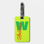 Acryl Bagagelabel Gepersonaliseerde alfabet tas la (Achterkant verticaal)