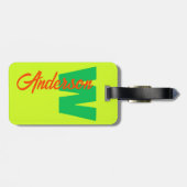 Acryl Bagagelabel Gepersonaliseerde alfabet tas la (Achterkant horizontaal)