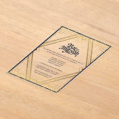 ACRYL BAR MITZVAH Modern Navy Gold Classy Uitnodigingen (Laagn)