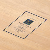 Acryl BAR MITZVAH Navy Gold Modern Trendy Uitnodigingen (Laagn)