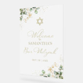 Acryl Bar Mitzvah Welkomstbord | Eucalyptus Acryl Bord (Hoek)