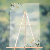 Acryl Bar Mitzvah Welkomstbord | Eucalyptus Bord (Neutraal)