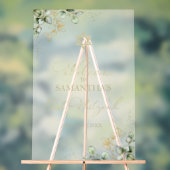 Acryl Bat Mitswa Welkomstbord | Eucalyptus Acryl Bord (Neutraal)