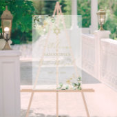 Acryl Bat Mitswa Welkomstbord | Eucalyptus Bord