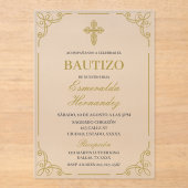 Acryl Bautizo Spaanse uitnodiging (Voorkant)