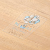 Acryl Beer Ballonnen Boy Baby shower Acryl Uitnodigingen (Laagn)