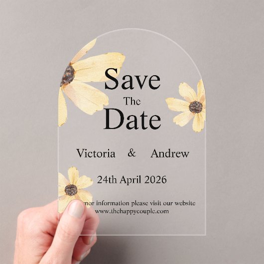 Acryl Bewaar de datum Kaart Acryl Uitnodigingen (Insitu (Draagbaar))