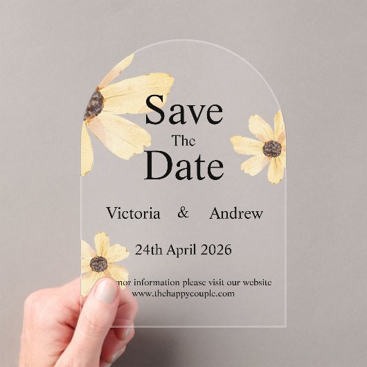 Acryl Bewaar de datum Kaart Uitnodigingen (Insitu (Draagbaar))