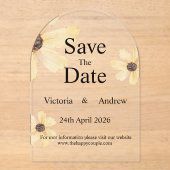 Acryl Bewaar de datum Kaart Uitnodigingen (Voorkant)