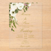 Acryl bewerkbare huwelijksuitnodiging acryl uitnodigingen (Voorkant)