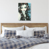 Acryl Big Eye Galerij Verpakte Canvas Print (Insitu (Slaapkamer))