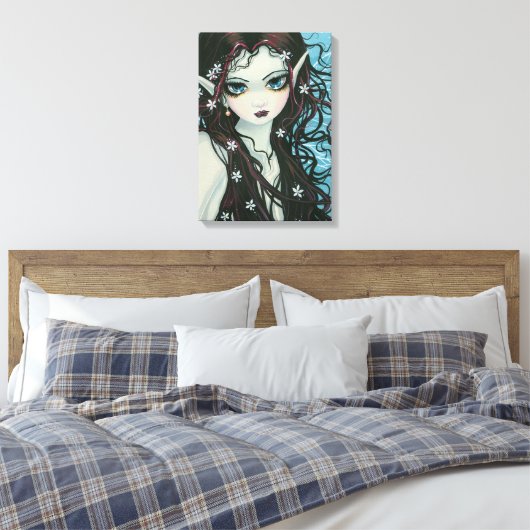 Acryl Big Eye Galerij Verpakte Canvas Print (Insitu (Slaapkamer))